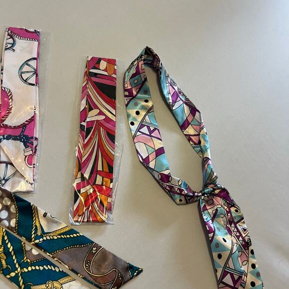 4 ribbon scarves some brand new in bag - Picture 3 of 4